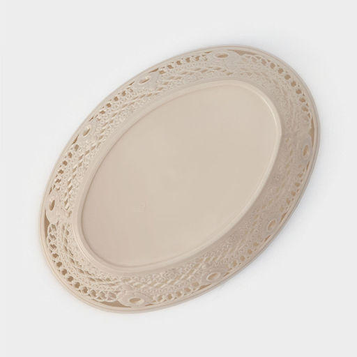 Цена за 3 шт. Корзинка для хлеба и фруктов Альтернатива «Кружево», пластик, 23×17×6.5 см, МИКС