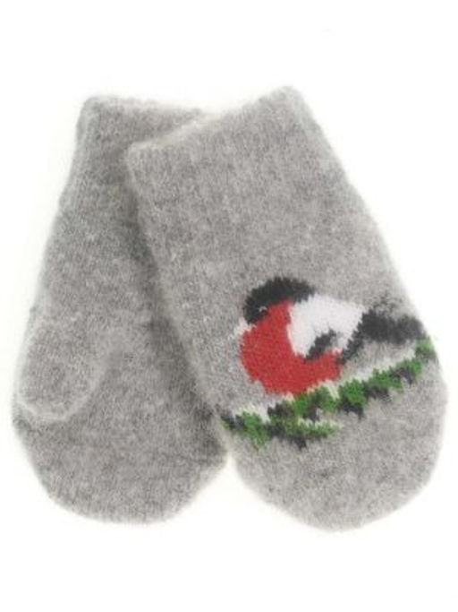 Варежки детские круговые Снегирь на ветке 0109-1 - Рассказовские варежки фото 5