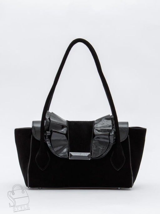 Сумка женская кожаная 2430-1Y black Polina&Eiterou