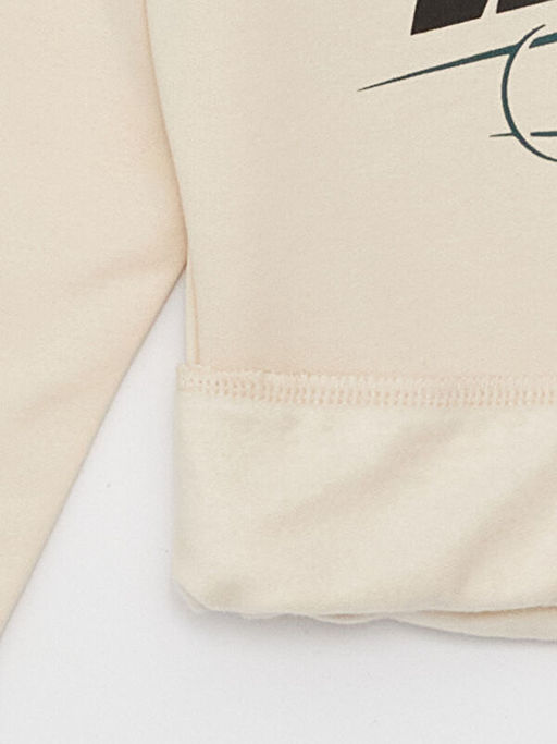 Bisiklet Yaka Bask?l? Uzun Kollu Erkek ?ocuk Sweatshirt - Waikiki фото 3