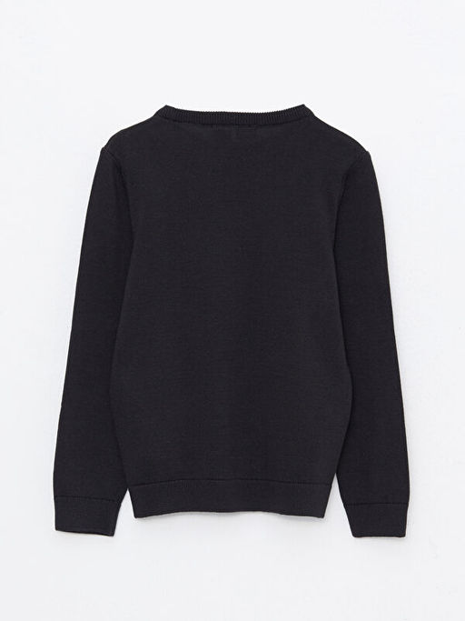 Bisiklet Yaka Batman Desenli Uzun Kollu Erkek ?ocuk Triko Kazak - Waikiki фото 2