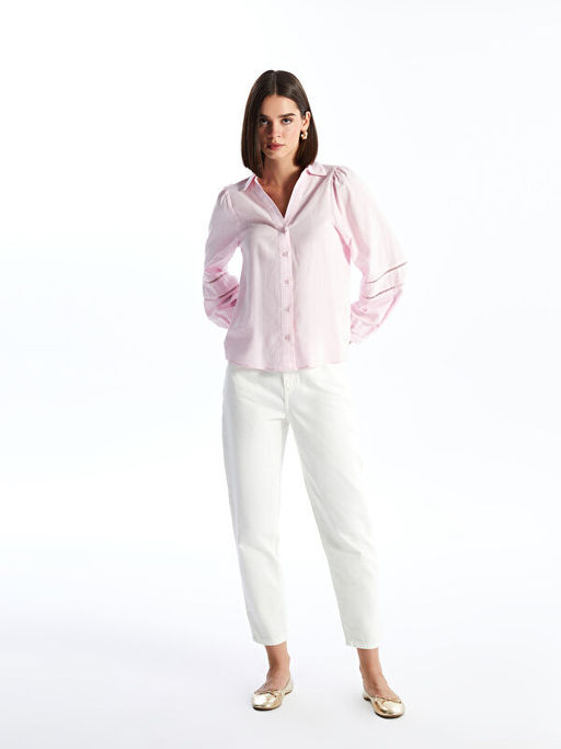 Beli Lastikli Slouchy Fit Kad?n Jean Pantolon