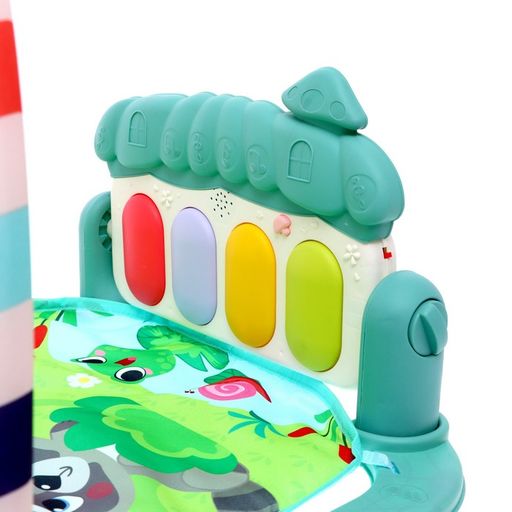 Музыкальный развивающий коврик Милые зверята, русское озвучивание, цвет голубой - Zabiaka фото 4