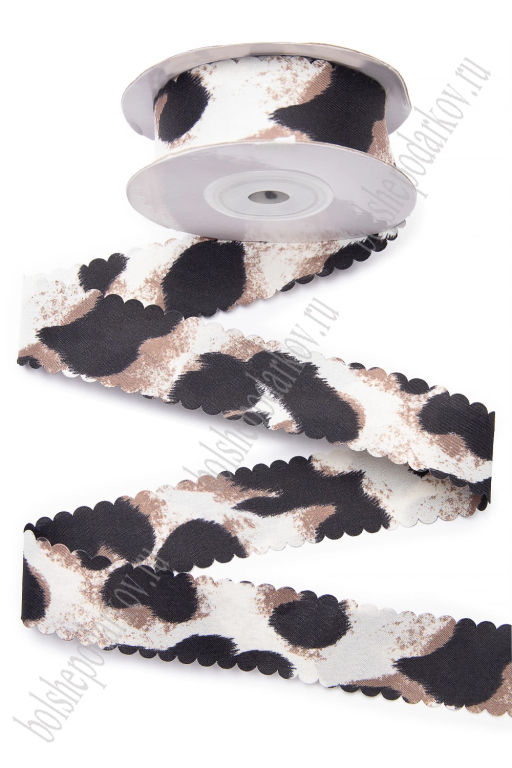 Лента тканевая двусторонняя Леопард №2 2,5 см*10 ярд (SF-8052) №1 - Больше подарков фото 2