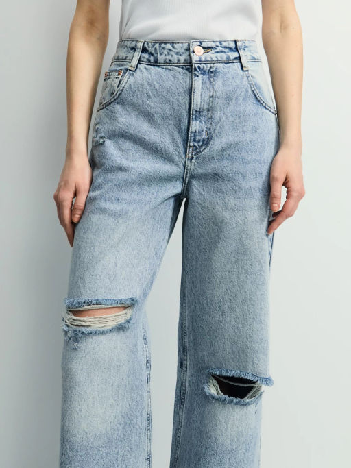 Джинсы wide leg с высокой посадкой / Zarina  фото 5