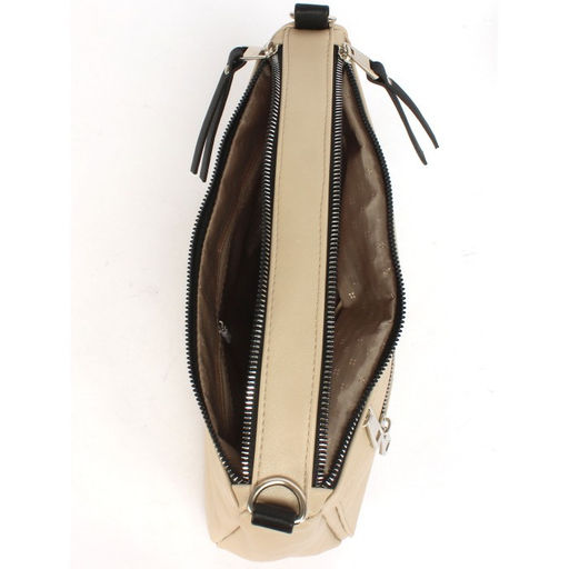 Сумка женская искусственная кожа ADEL-294, 2 отд/2плеч рем, бежевый/черный 252896 - Adelia фото 3