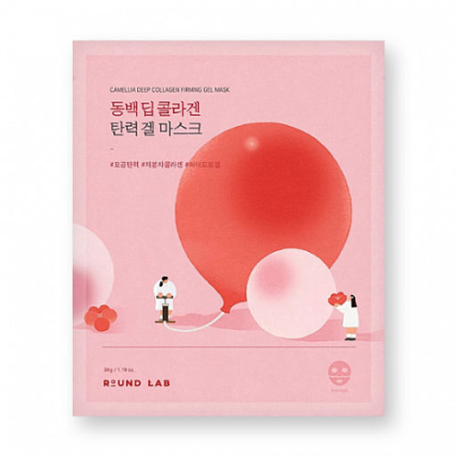 Round Lab Camellia Deep Collagen Firming Gel Mask, 34g - Укрепляющая гидрогелевая маска с камелией
