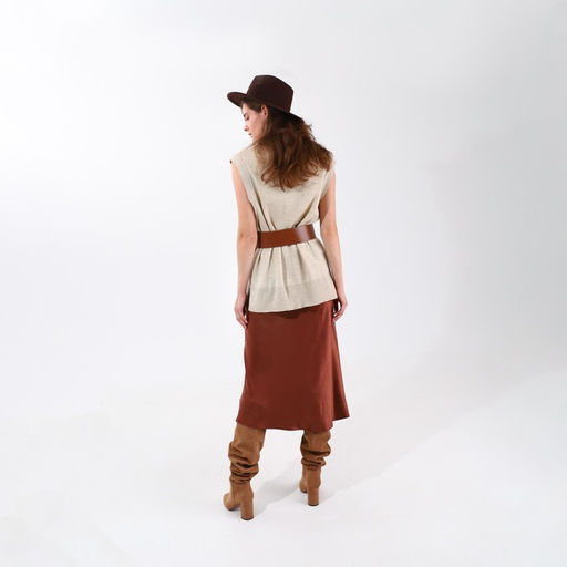 Ремень на затяжке, цвет рыжий - Simaland фото 2