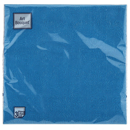 Салфетки бумажные "Art Bouquet" 33х33см, 3-х слойные, 20 штук в упаковке, 100% целлюлоза, "Барокко. Морской" (Россия)