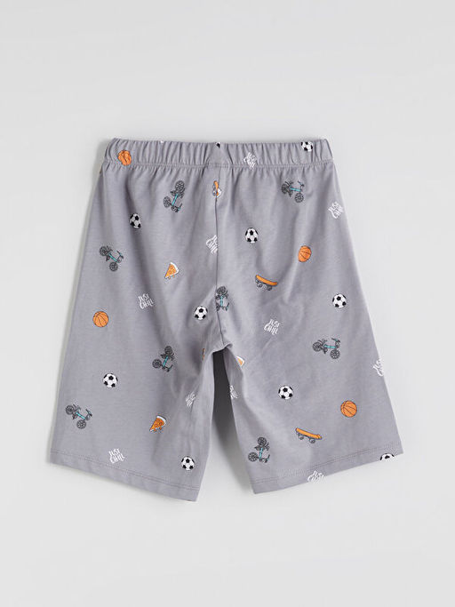 Beli Lastikli Bask?l? Erkek ?ocuk Pijama Alt