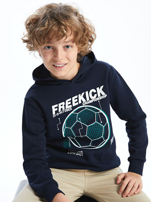 Kap??onlu Erkek ?ocuk Kal?n Sweatshirt