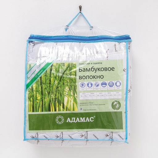 Одеяло всесезонное Адамас Бамбук, размер 140х205 5 см, 300гр/м2, чехол тик, цвет микс  фото 4