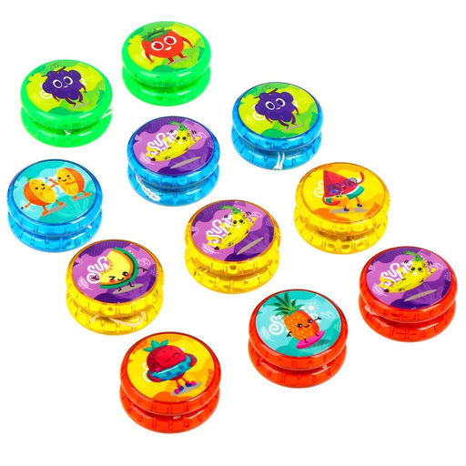 Цена за 12 шт. Йо-йо «Фрукты» световой, МИКС