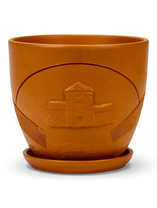 Горшок цветочный с поддоном 5 л, d122/h19,5 см терракот керамика, "Голландия" (М)