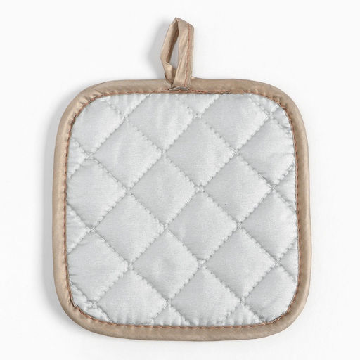 Кухонный набор Доляна. Снежинки: прихватка 17?17 см, варежка 26?16 см, фартук 70?80 см, золотой, 100% п/э