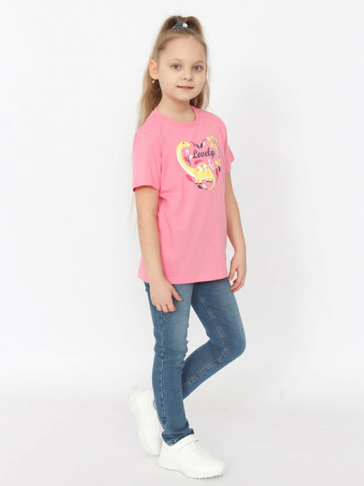 CRB wear / HSKG 63841-27 Футболка для девочки,розовый/Ex.Cherubino  фото 3