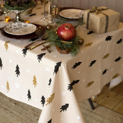 Скатерть новогодняя «Доляна» Christmas mood=146×180+/- 3 см, 100% хлопок, рогожка 164 г/м²