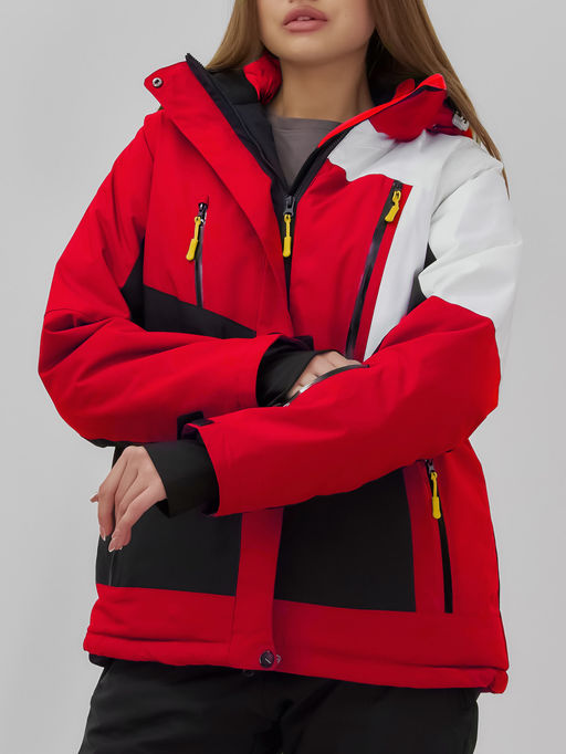 Горнолыжный костюм женский зимний красного цвета 07081Kr - Chunmai фото 6