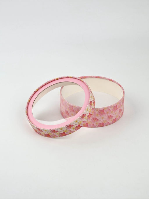 Коробка подарочная тубус с окном Розовые цветы, 16?16?5 см