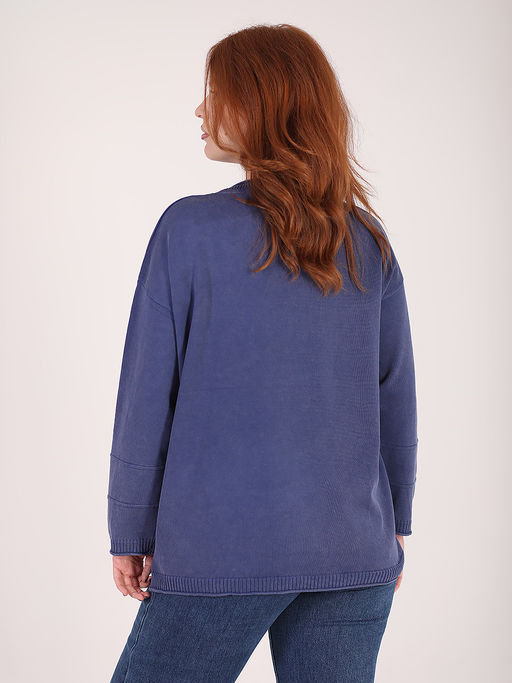 Джемпер с вареным эффектом со стразами - Almond фото 2