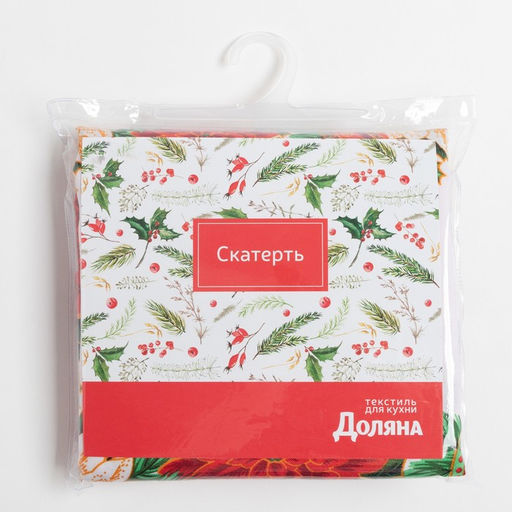 Скатерть новогодняя Доляна Процветания в Новом году 145*260 см, 100% п/э  фото 8