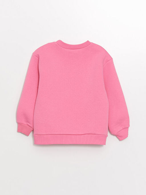 Bisiklet Yaka Bask?l? Uzun Kollu K?z ?ocuk Sweatshirt - Waikiki фото 3