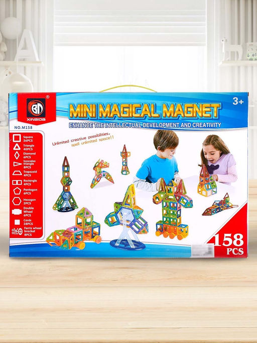 Конструктор магнитный «Мини магический магнит», 158 деталей