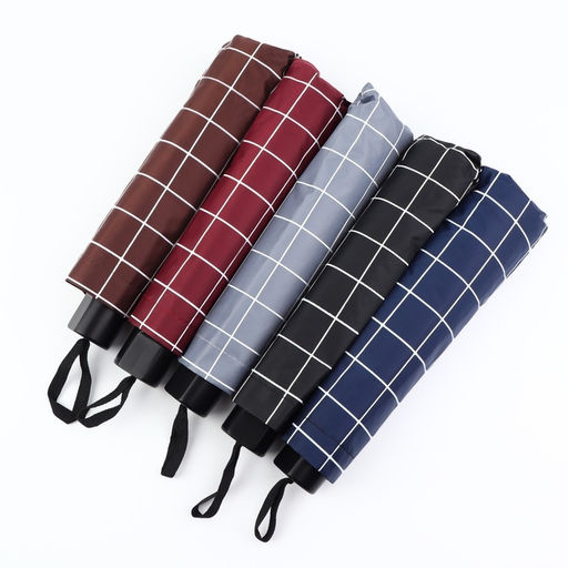 Зонт механический «Крупная клетка», эпонж, 4 сложения, 8 спиц, R=47/55 см, d=94 см, МИКС