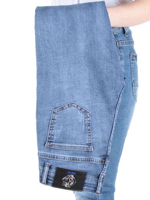 A806 BLUE Джинсы-скинни женские AOTERSS - Фабричный китай фото 10