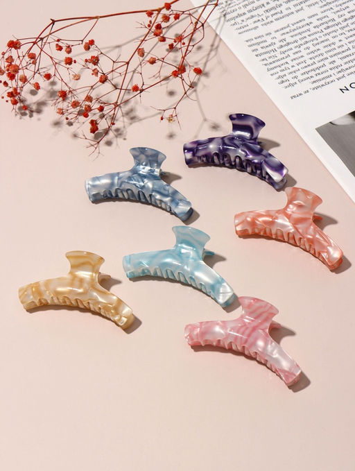 Краб для волос "Линда" дуга грация, 8,5х3,5 см, микс