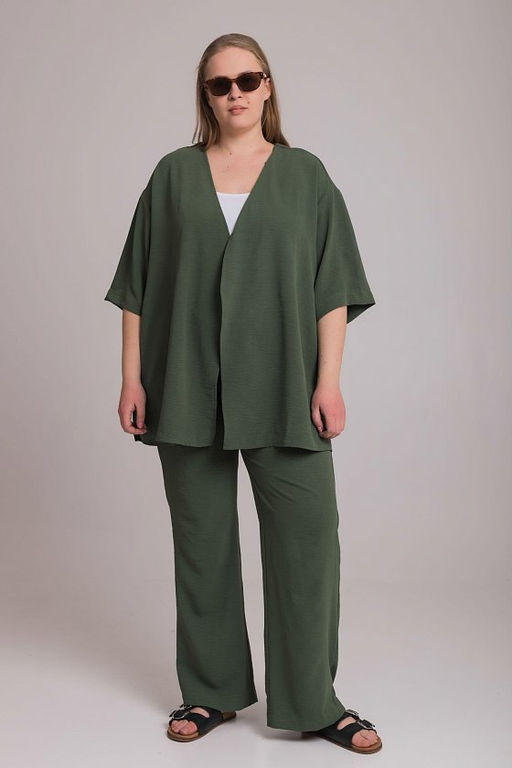 Костюм туника и брюки М325152х хаки - Елена фото 2