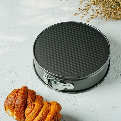 Форма для выпечки Доляна «Элин. Круг», d=24 см, разъёмная, антипригарное покрытие, чёрная