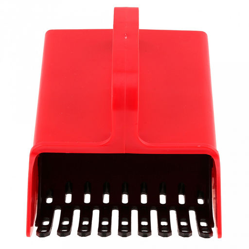 Марья (Maria) Комбайн (контейнер) плодосборник Финский для ягод, 22х14х13,5см, с заслонкой, пластик ручка (подходит для всех типов ягод), цвет - красный (Китай) - Домашняя мода фото 5