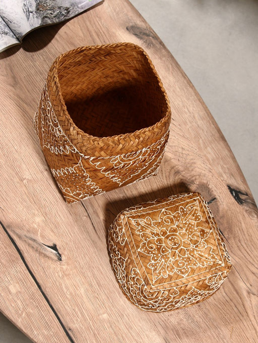 Корзинка плетёная «Марокко», 17×17×25 см