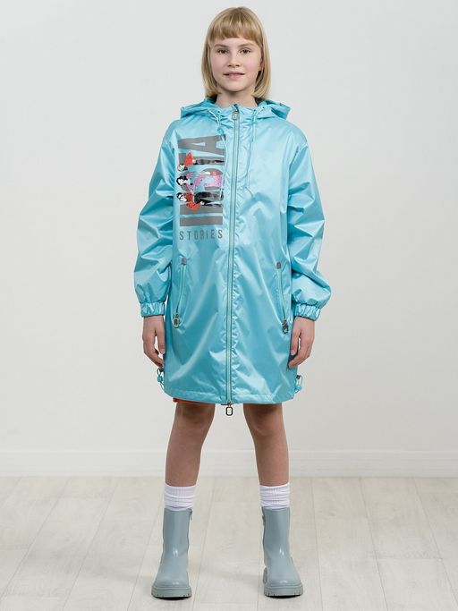PELICAN, плащ для девочек, Бирюза