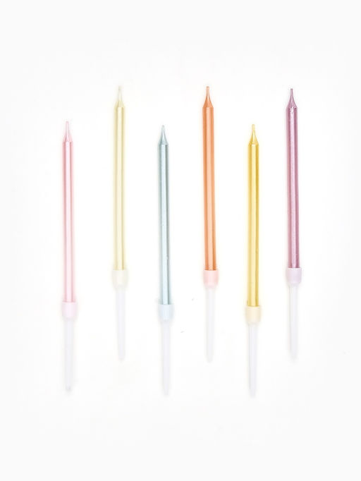 Цена за 2 шт. Свечи для торта «Пати» 9,5 см, с ножкой 14 см