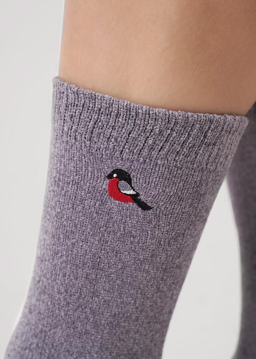 (CLE) Д955С носки жен. НГ вышивка синель (ЧЗ)