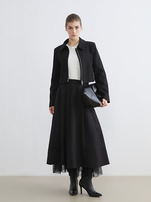 Beli Lastikli Poplin Klo? Etek