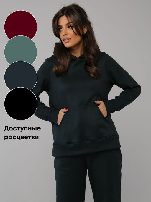 РАСПРОДАЖА Костюм жен.спорт. С утепл. (мех)_390/изумрудный - Ihomelux фото 8