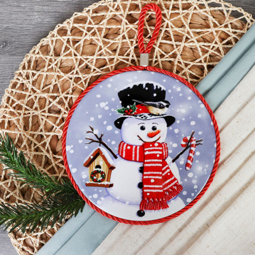 Подставка под горячее Снеговик / КD004 /уп 36/новогодняя - Галеонтрейд фото 2