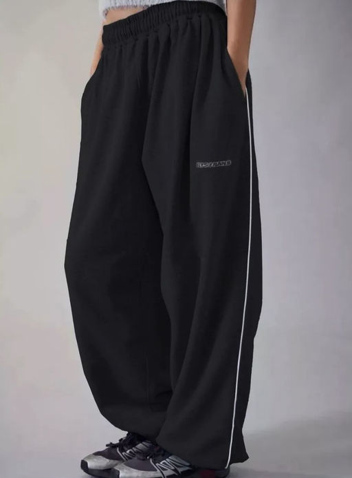 K13110 Штаны Багги (начес) ЧЕРНЫЙ