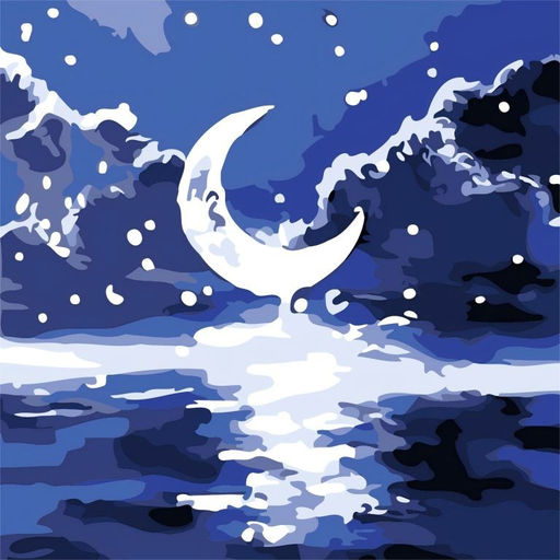 Картина по номерам на подрамнике Draw Me! Moon, (20*20 см)