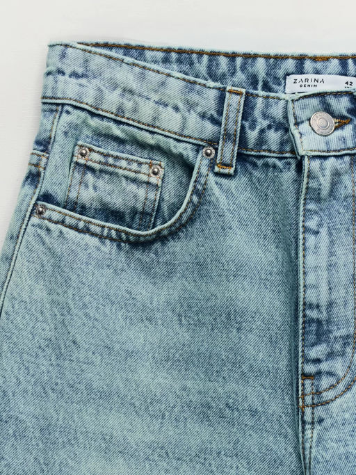 Джинсы ultra wide leg с высокой посадкой / Zarina  фото 8