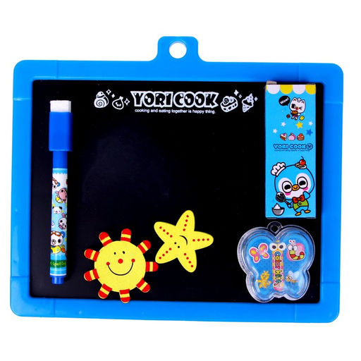 Доска для рисования магнитная двухсторонняя, под маркер и мел, губка, мел 3 шт., маркер, магниты 2 шт.