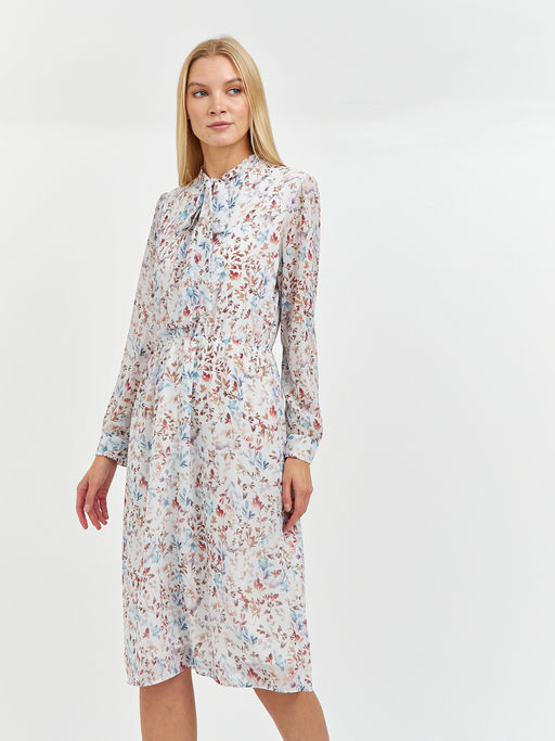 платье длины миди с кулиской на поясе - Glenfield фото 3