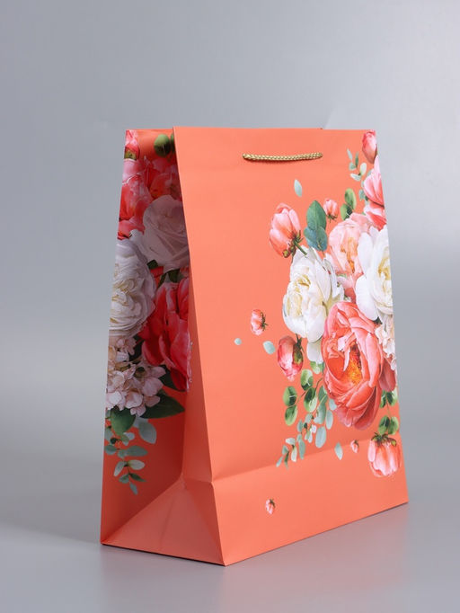 Пакет подарочный ламинированный «Нежность», 26×12×32 см