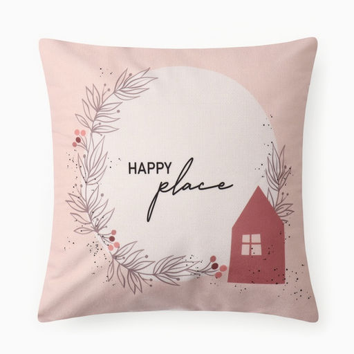 Чехол на подушку «Этель» Happy place, 40×40 см, велюр