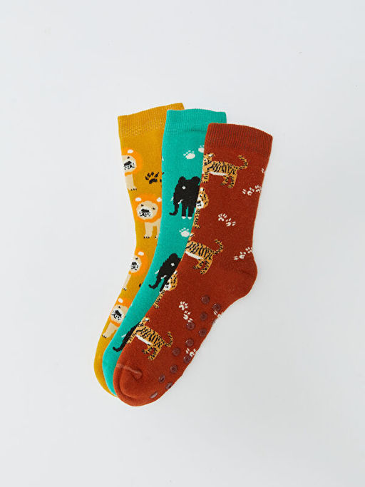 Desenli Erkek ?ocuk Soket ?orap 3l? - Waikiki фото 2