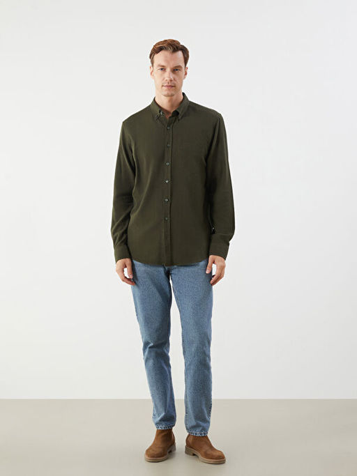 Regular Fit Uzun Kollu Arm?rl? Erkek G?mlek