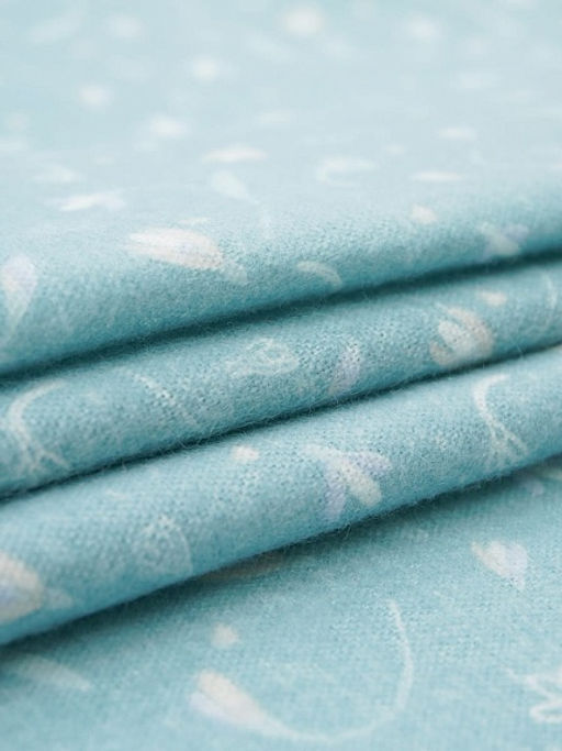 Фланель Подснежники цв.св.бирюзово-мятный, ш.0.95м, хлопок-100%, 180гр/м.кв - Купава фото 4